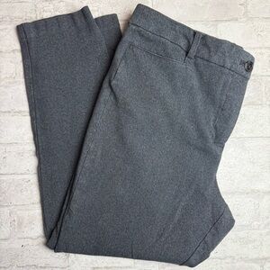 LOFT Curvy Sutton Skinny Pants Gray Grey Heathered Career Office Work EUC 14😍